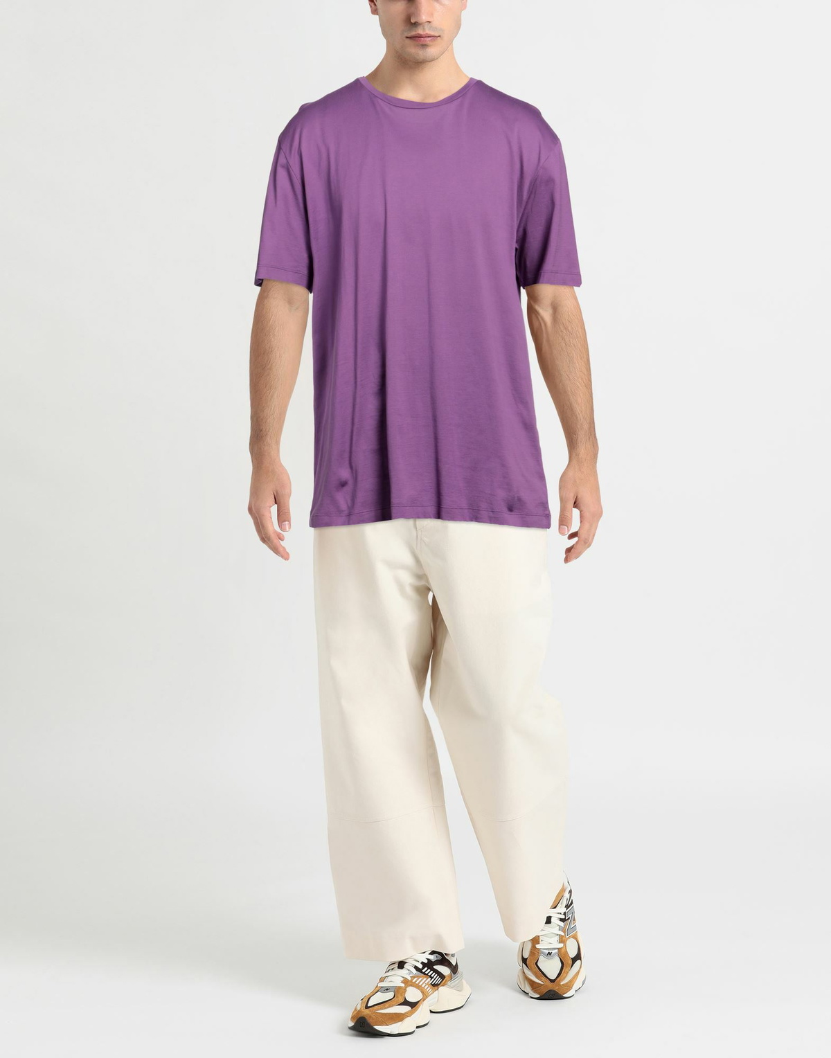 Roberto Collina Mens T-shirt in Purple