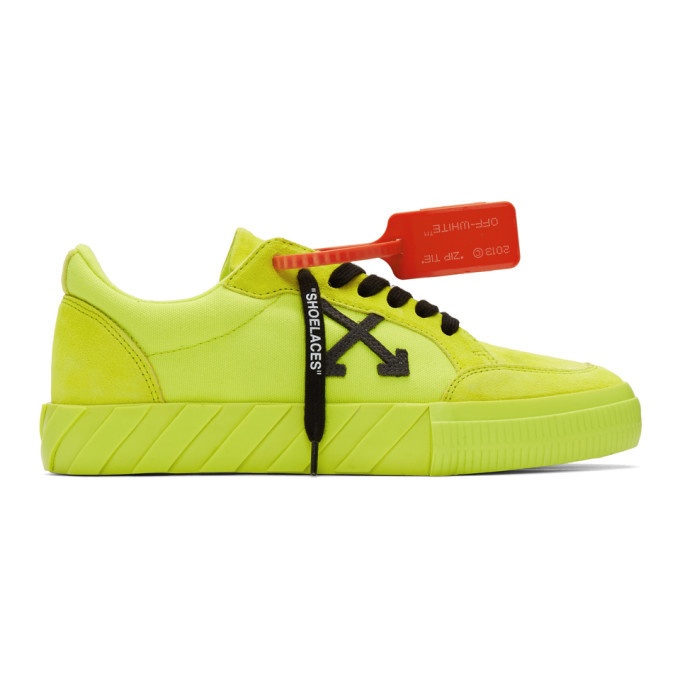 Photo: Off-White Yellow Vulcanized Low Sneakers