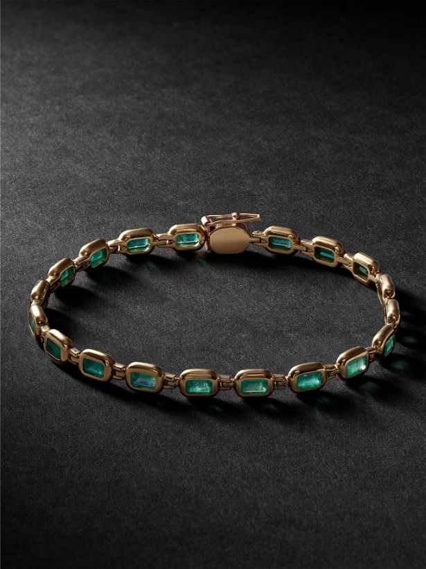 Photo: VADA - Bubble Gold Emerald Bracelet - Green