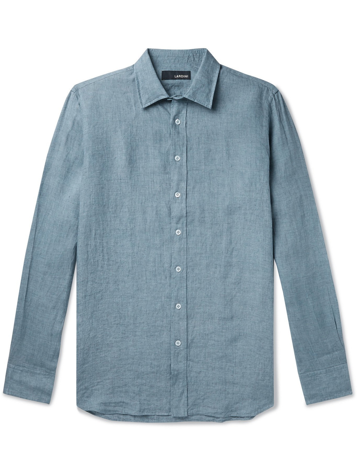 LARDINI - Linen Shirt - Blue - EU 41 Lardini