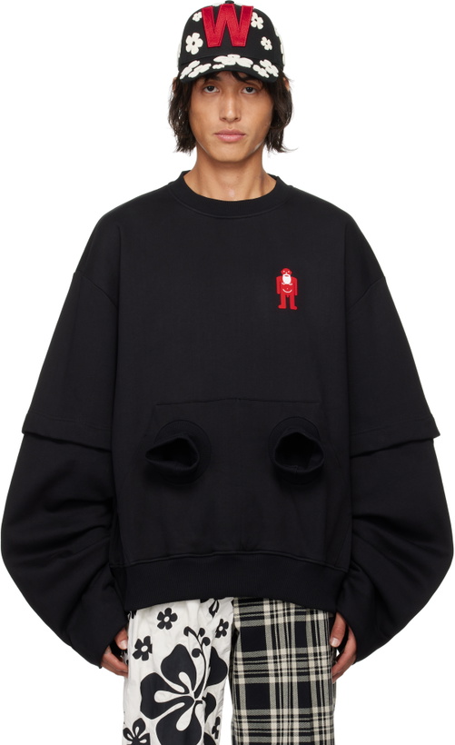 Photo: Walter Van Beirendonck Black 'Black Hole' Oversized Sweatshirt
