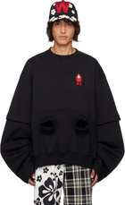 Walter Van Beirendonck Black 'Black Hole' Oversized Sweatshirt