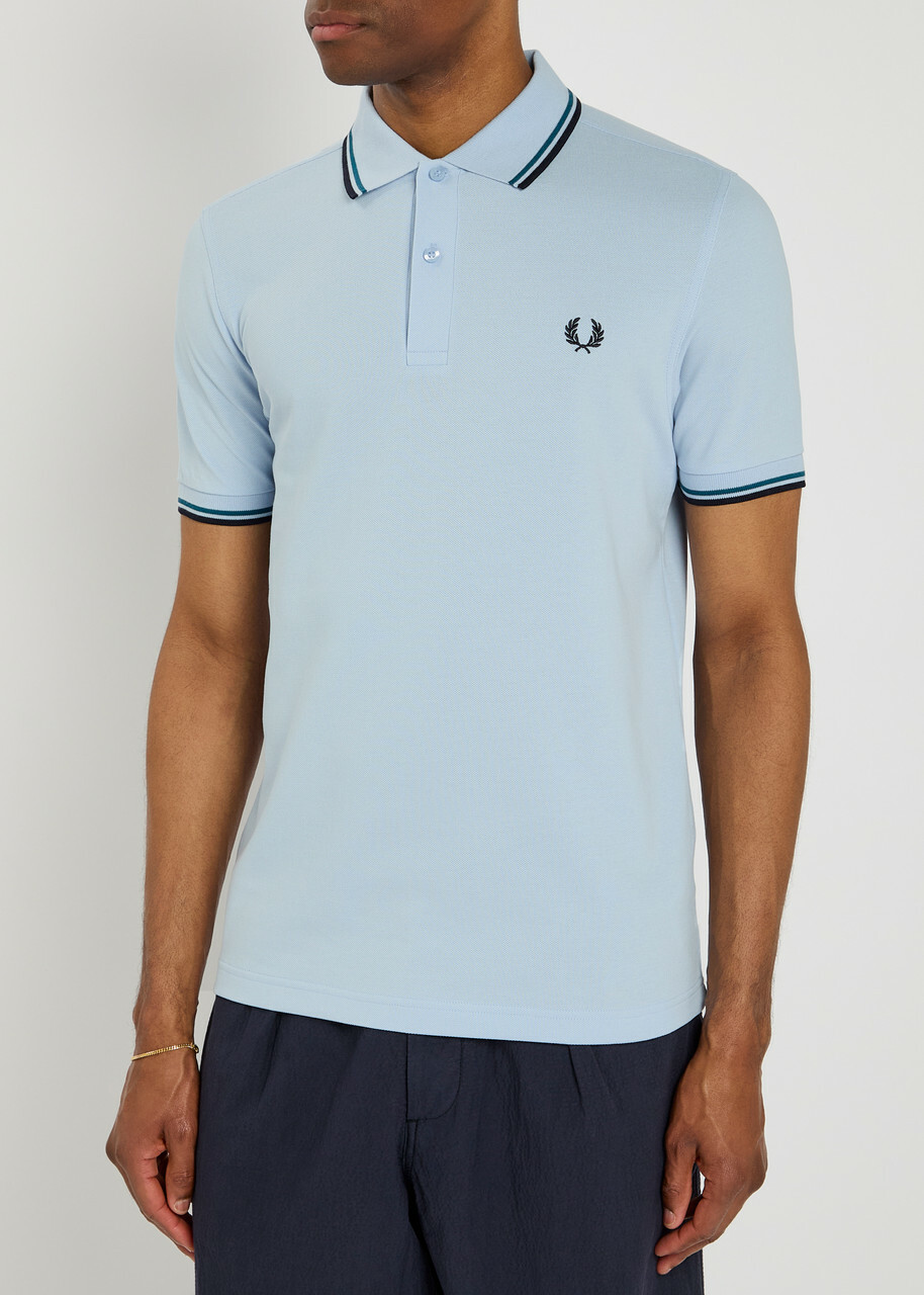 Fred Perry Logo-embroidered Piqué Cotton Polo Shirt Light