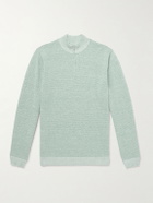 Peter Millar - Barlow Merino Wool, Linen and Cotton-Blend Half-Zip Sweater - Green