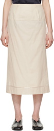 Carven Beige Sheer Midi Skirt