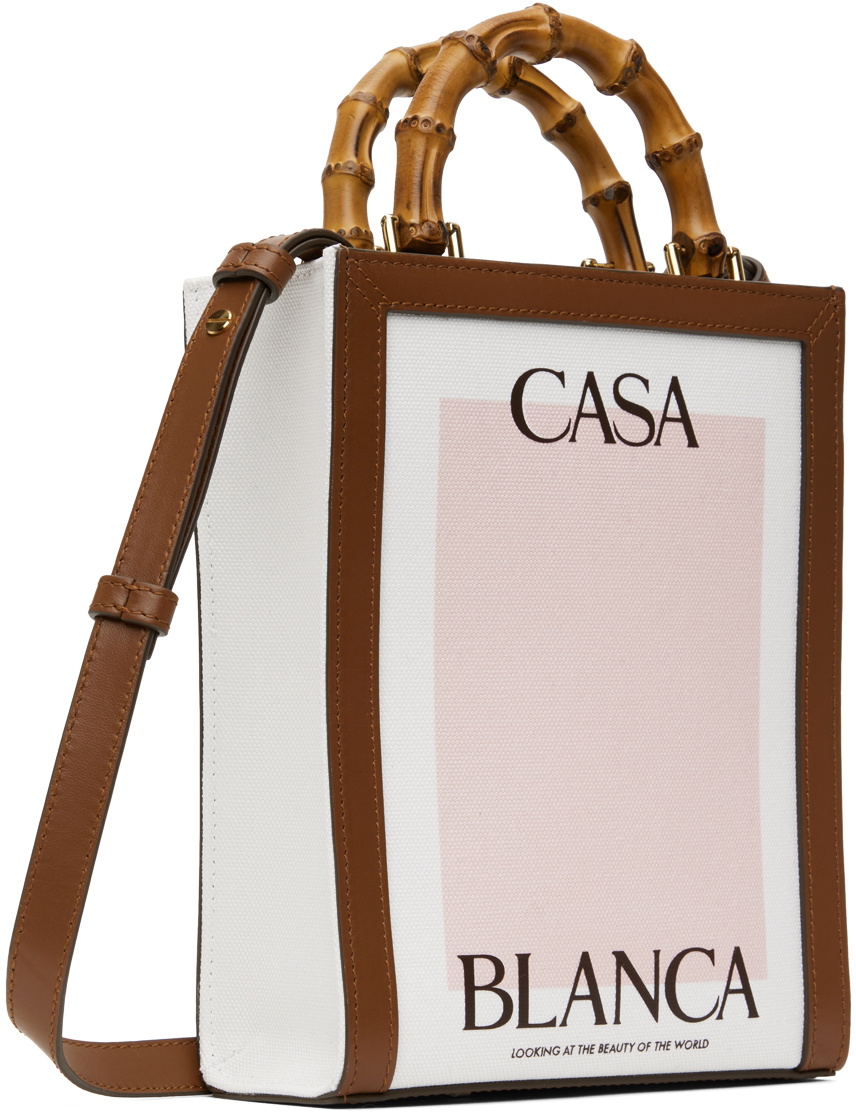 トートバッグ CASABLANCA Woman Tote bags Multicolor AS25BAG122 01 Casablanca Brown & Pink Mini 'Casa' Canvas Tote Casablanca