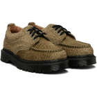 Dr. Martens Khaki Lowell Hair-On Leather Moc Toe Derbys