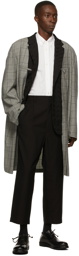 Comme des Garçons Homme Plus Reversible Black & White Wool Check Blazer Coat