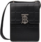 Burberry Black Embossed Check Robin Pouch