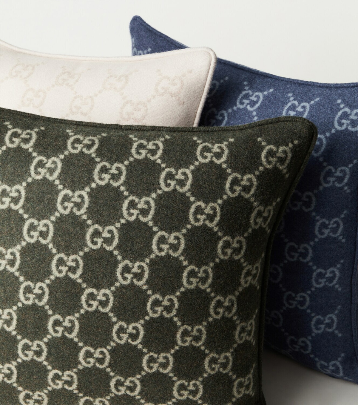 Gucci GG wool and cashmere jacquard cushion