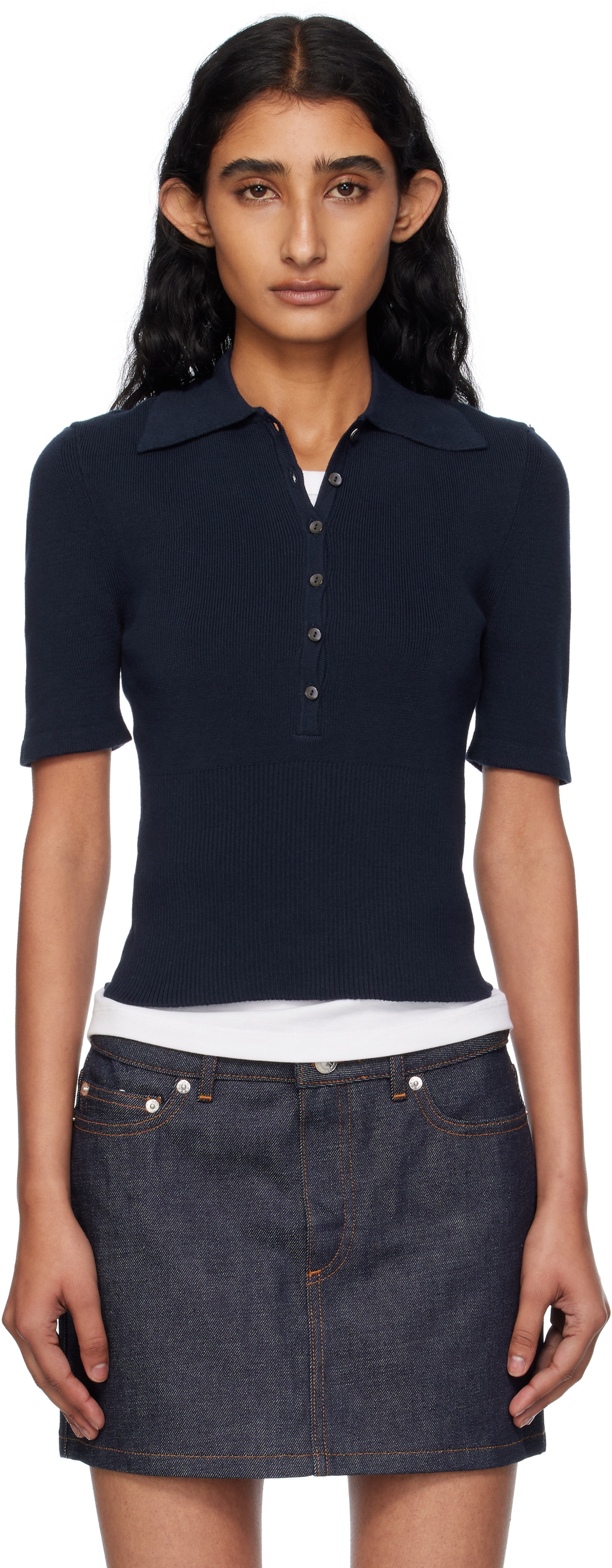 A.P.C. Navy Joelle Polo