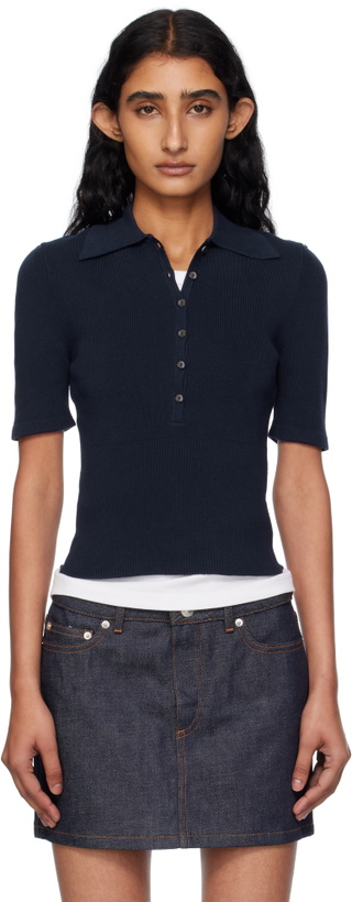 Photo: A.P.C. Navy Joelle Polo