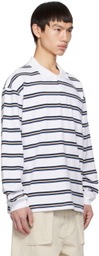 Uniform Bridge White Striped Polo