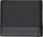Hugo Black Stacked-Logo Leather Wallet