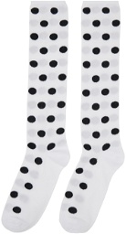 Marni White & Black Polka Dots Socks