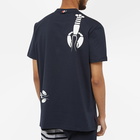 Thom Browne Men's Lobster Print T-Shirt in Navy