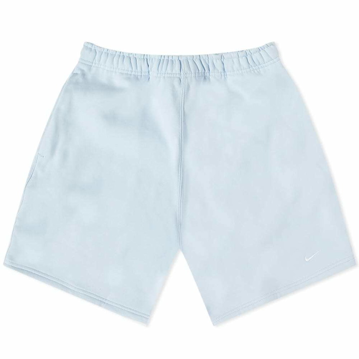 Photo: Nike Men's Nrg Solo Swoosh Fleece Short in Celestine Blue/White