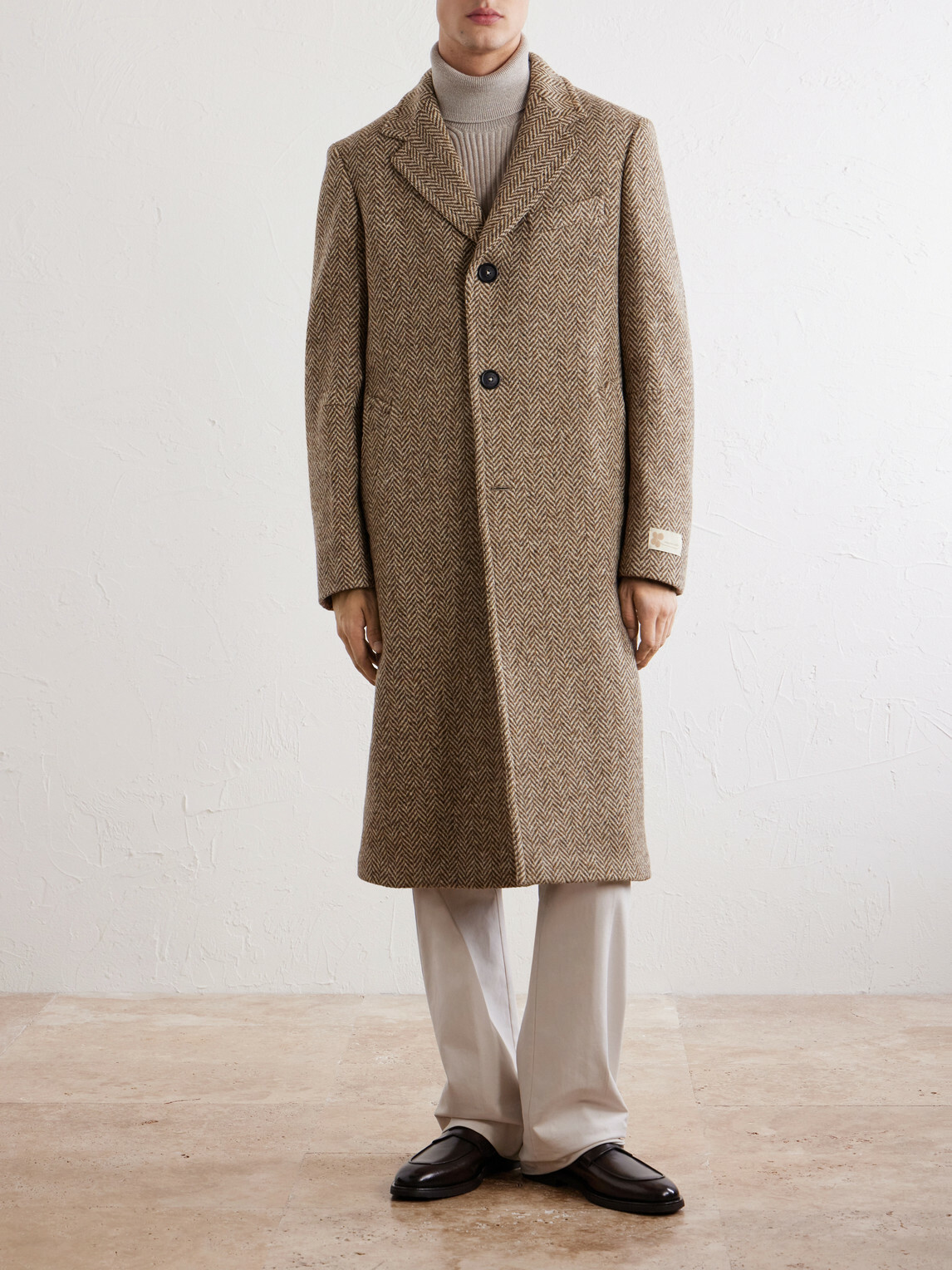 Massimo Alba - Mercury Herringbone Virgin Wool Coat - Neutrals