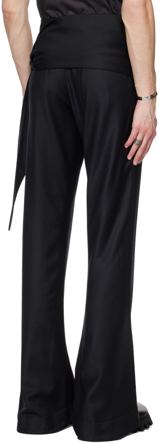 AARON ESH Black Wrap Trousers