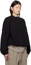 Fear of God ESSENTIALS Black Elasticized Sweatshirt