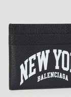 Logo Print Card Holder in Black