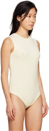 GIA STUDIOS Off-White Sleeveless Bodysuit