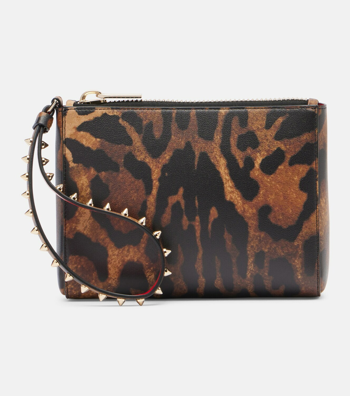 Christian Louboutin Cabata Small leopard-print leather pouch