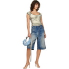 Diesel Blue Grab-D-Small Scrunched Bag
