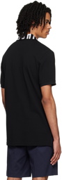 Moschino Black Jacquard Polo