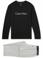 Calvin Klein Underwear - Logo-Print Cotton-Blend Jersey Pyjama Set - Black