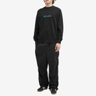 BEAMS Men's Logo Crew Sweatshirt in Black