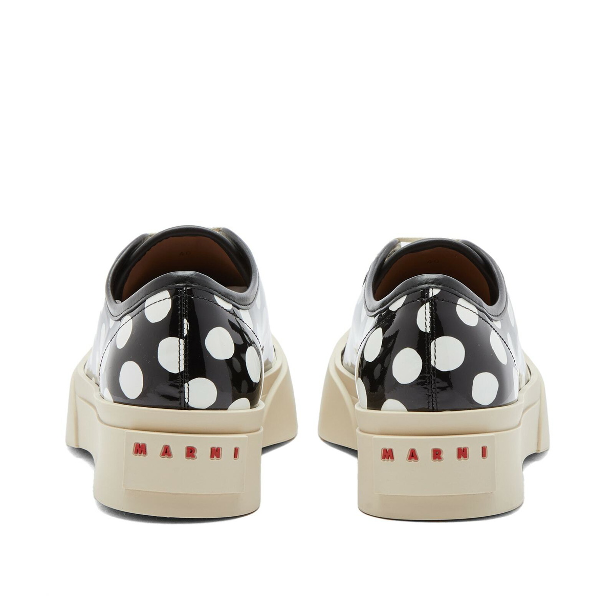 Marni Women's Pablo Lace-Up Sneakers in Black/Lily White Marni