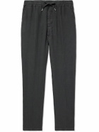 Altea - Mattia Straight-Leg Linen Trousers - Gray