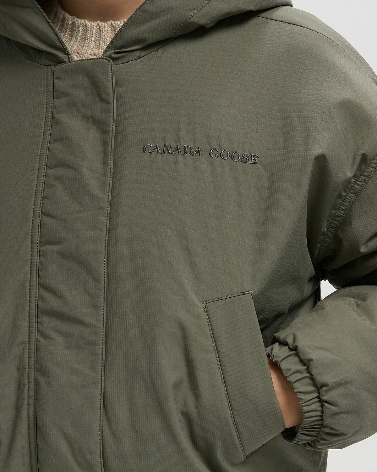 Canada Goose Alberni Reversible Fleece Bomber Beige Womens Bomber Jacket