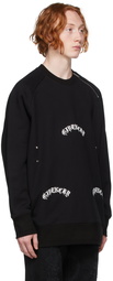 Givenchy Black Oversized Metallic Detail Sweatshirt