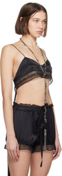 Ann Demeulemeester Black Colletta Bra