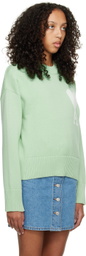 AMI Paris Green Ami De Cœur Sweater