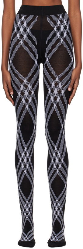 Photo: Burberry Black & White Check Tights