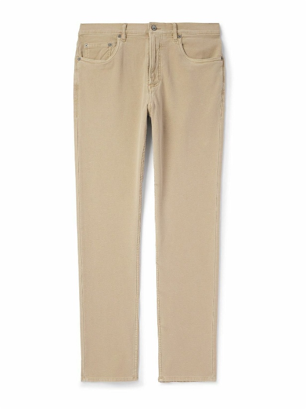 Photo: Faherty - Slim-Fit Cotton-Blend Jersey Trousers - Neutrals