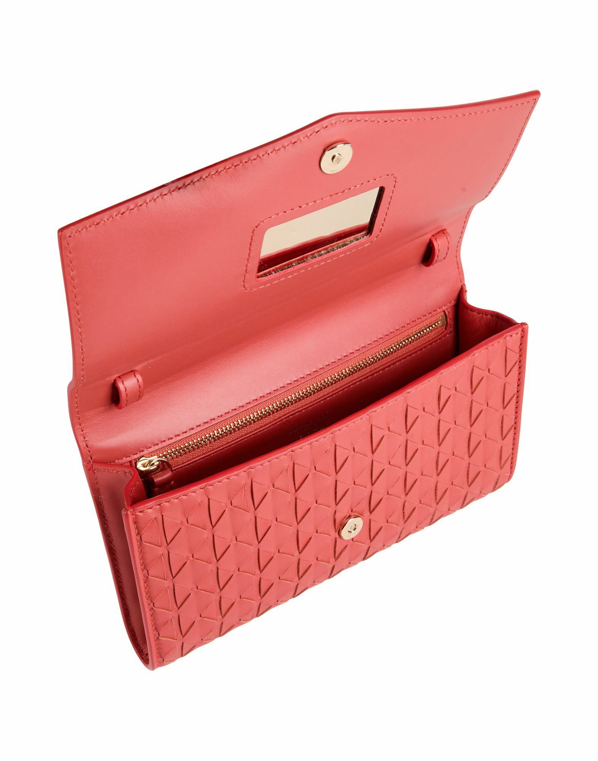 Serapian Womens Clutch in Tomato red