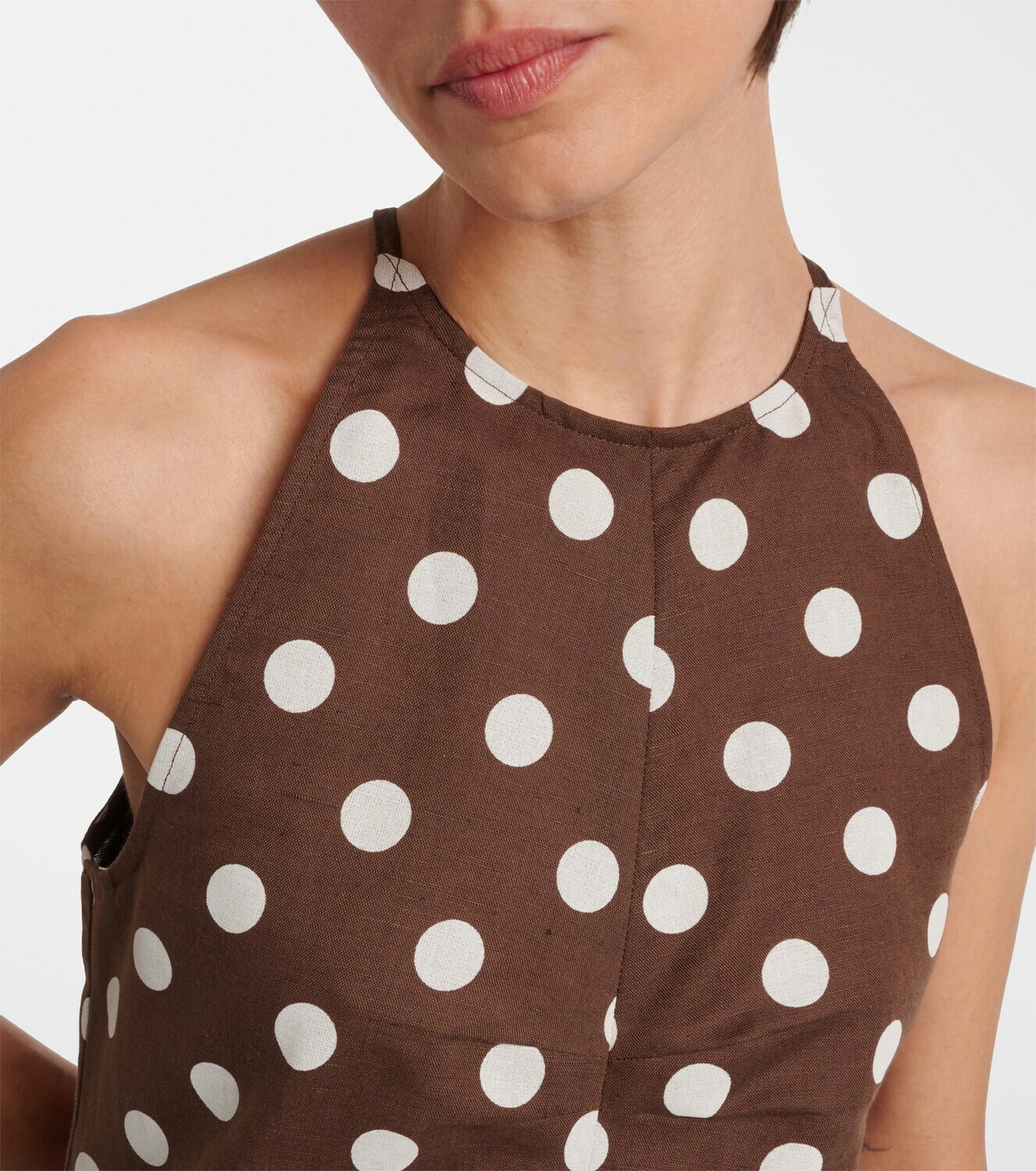 Asceno Antigua linen and cotton minidress
