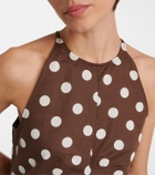 Asceno Antigua linen and cotton minidress