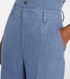 Polo Ralph Lauren Linen and cotton twill wide-leg pants