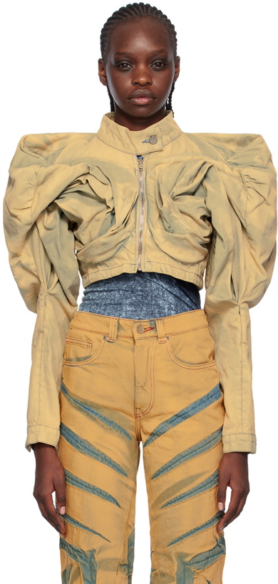 Photo: Masha Popova Beige Scrapyard Denim Jacket