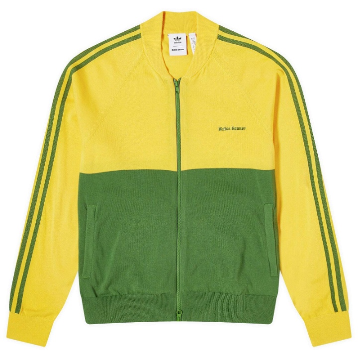 Photo: Adidas x Wales Bonner N Knit Track Top in Bold Gold/Crew Green