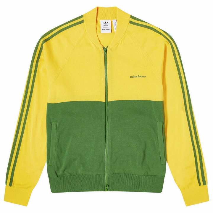 Photo: Adidas x Wales Bonner N Knit Track Top in Bold Gold/Crew Green