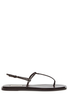 Toteme T-strap Leather Sandals Brown