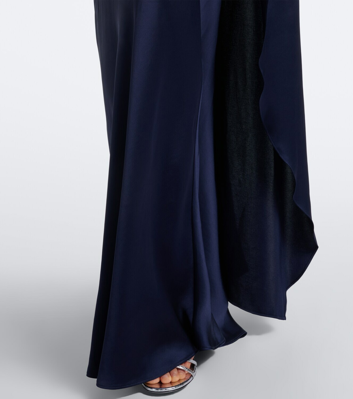 Simkhai Izel asymmetric caped satin gown