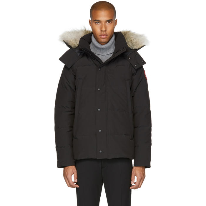 Canada Goose Black Down and Fur Wyndham Jacket Canada Goose