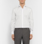 Hugo Boss - White Jason Slim-Fit Cutaway-Collar Stretch Cotton-Blend Shirt - Men - White